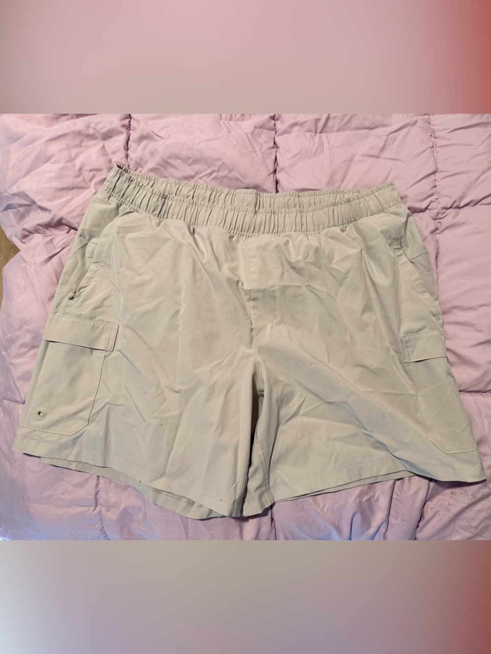 all in motion Taupe Elastic Waist Shorts